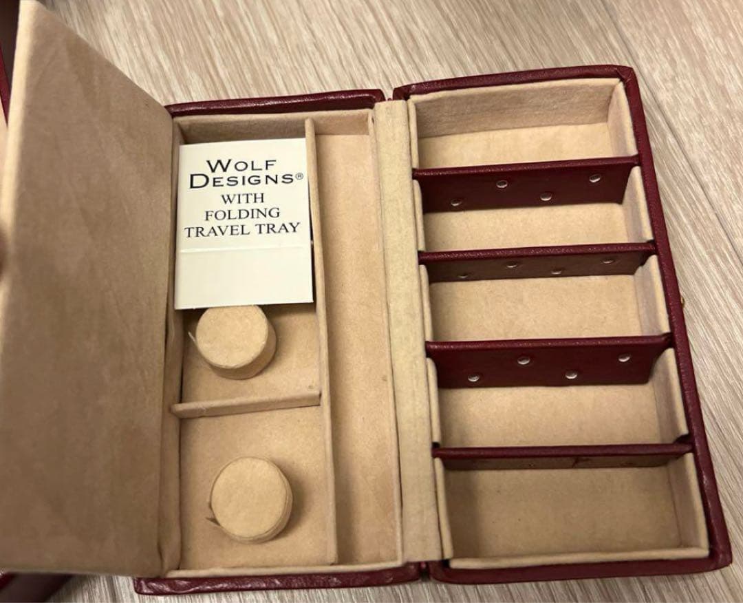 WOLF DESIGNS ウルフデザイン 高級 ボルドー ジュエリーボックス