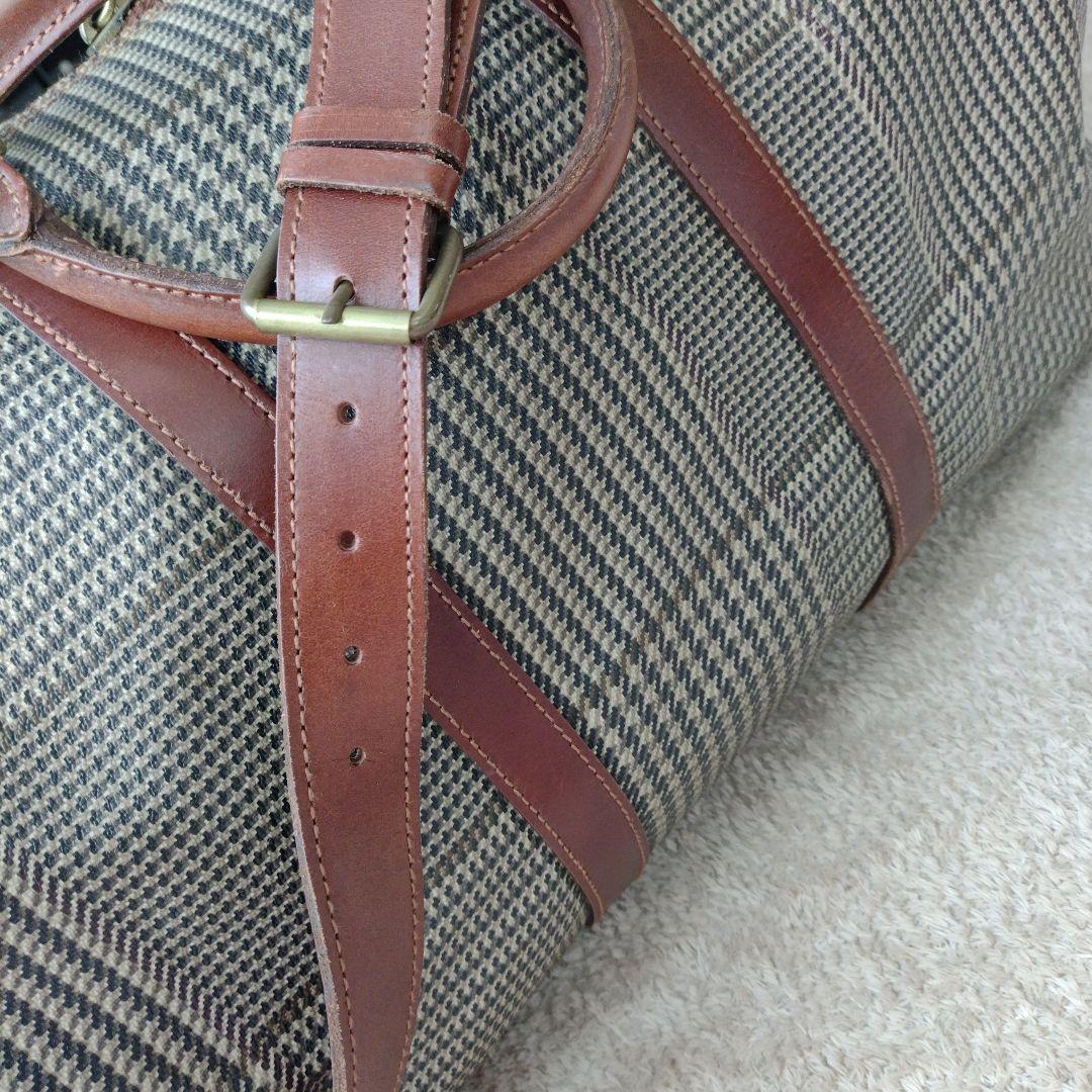 USA製 ポロラルフローレン ボストンバッグ 2way 千鳥格子柄 PVC