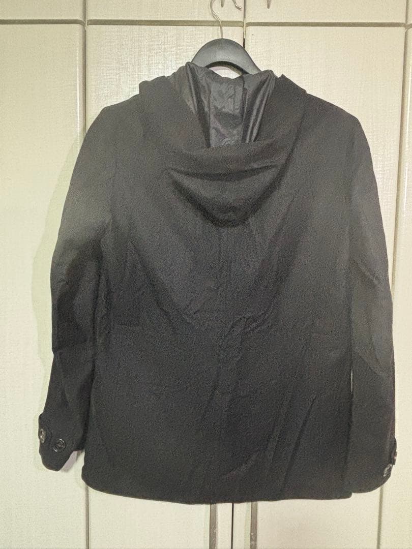 size46 ディオールオム メルトンウール製フーディコート リバーシブル