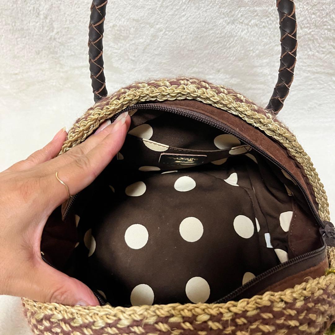 ミクサージュ mixage カゴバッグ 木の実 キラキラ ビジュー 個性的