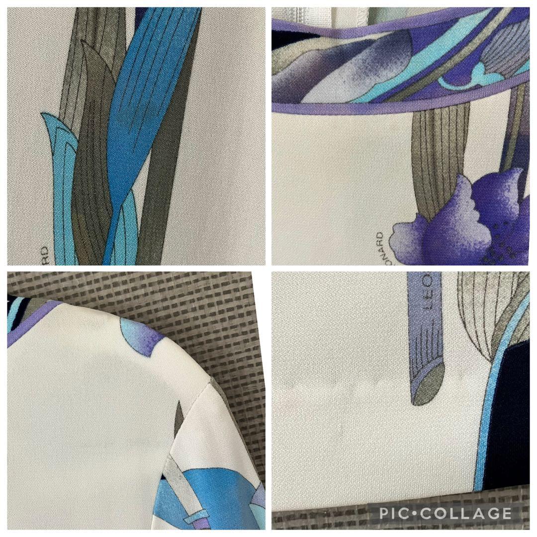 レオナール カンカン ワンピース 花柄 40