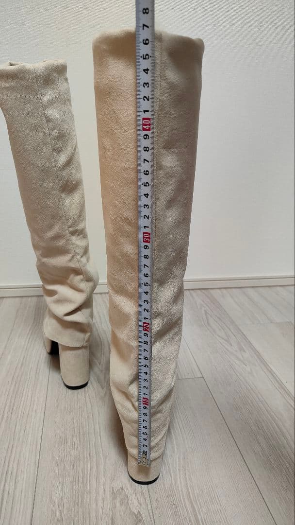 新品未使用　ルーズフレアカバーフィットブーツ　フレアブーツ　ルーズブーツ　厚底