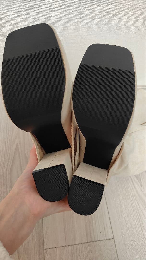 新品未使用　ルーズフレアカバーフィットブーツ　フレアブーツ　ルーズブーツ　厚底