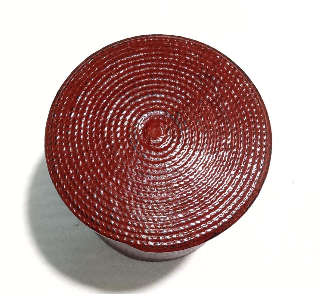 茶道具　輪島塗　秋峰作　乾漆縄目金輪寺棗　超美品！！