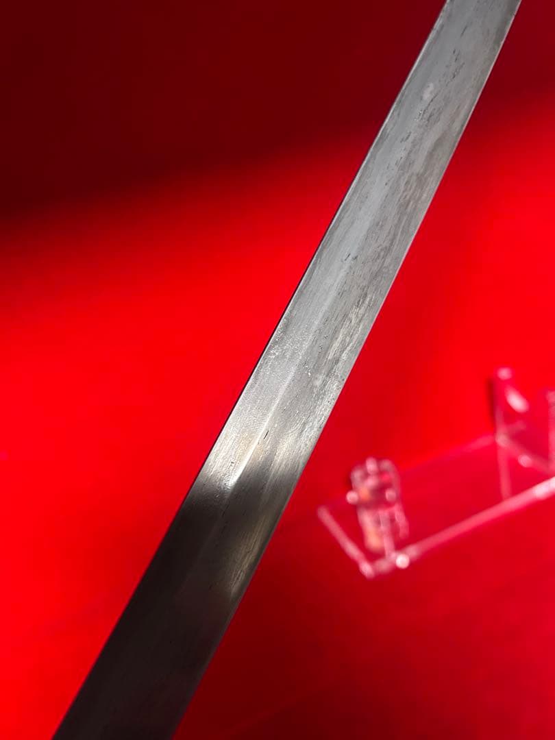 01565 包丁　マグロ包丁　先丸型　両刃　玉鋼　鬼反り　未使用品