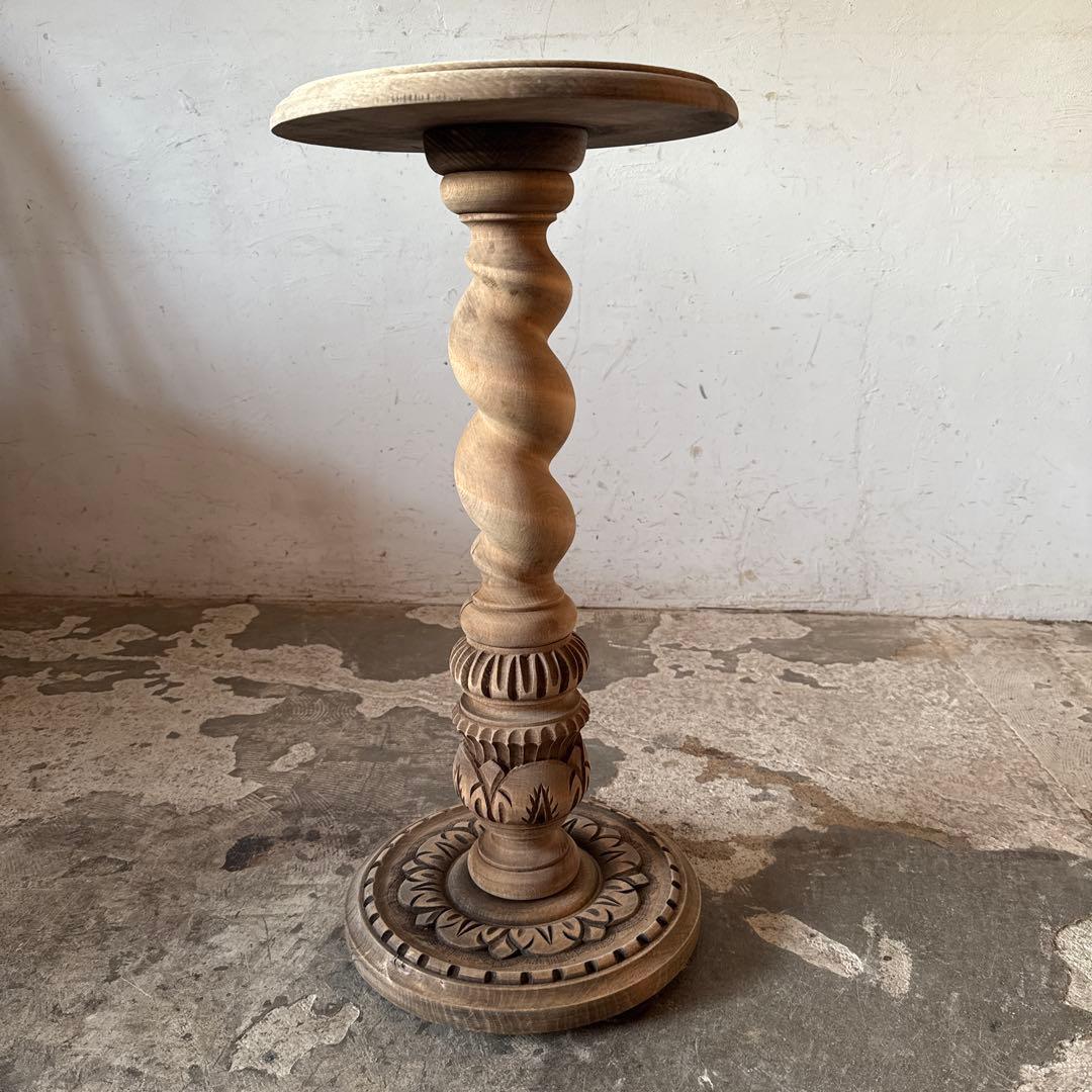 ビンテージ サイドテーブル　フラワースタンド　花台　剥離