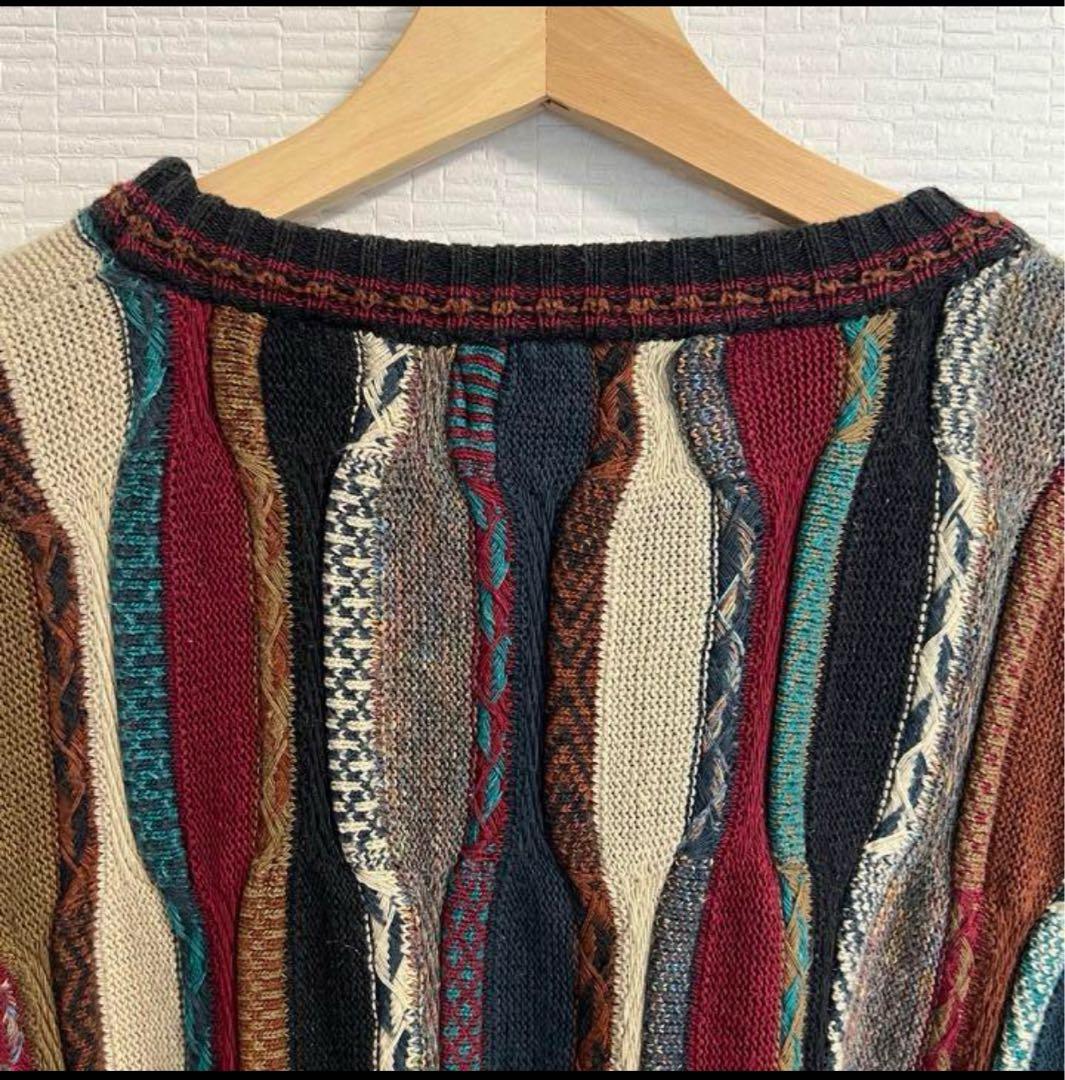 【希少】ALFANI 総柄ニット 3D クージー風 値下げ⭕️