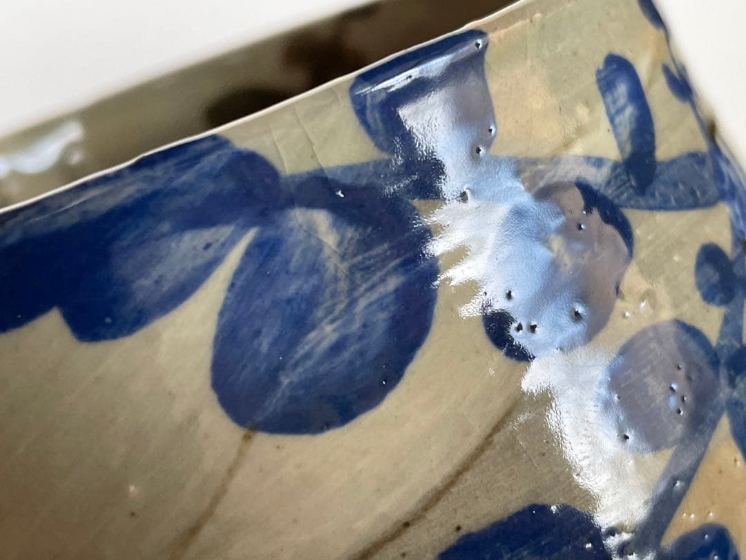 陶芸家　土屋雲善　布志名　大根絵　茶碗　抹茶碗　二重箱