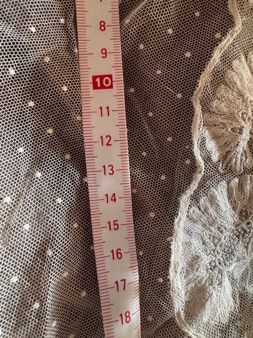 m*︎様 フランスアンティークコットンドット花刺繍レース大きめ