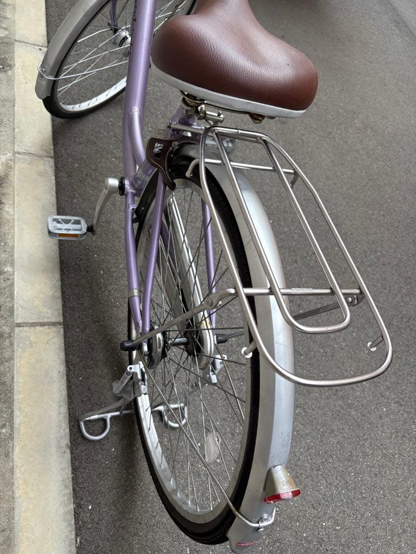 <激軽！アルミ>シティサイクル　紫