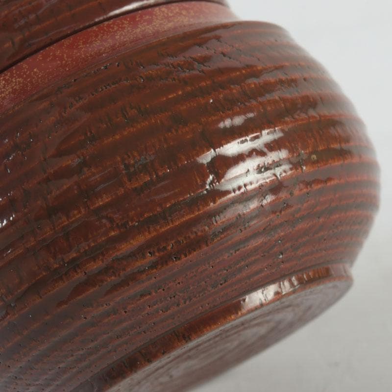 茶道具　漆塗　帽子茶器　棗　時代箱付　V　9816