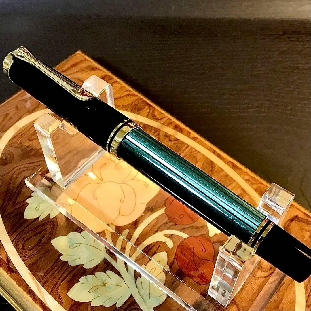 ☆超お勧め☆素晴らしいペリカン万年筆M400（EF)グリーンストライプ☆極上美品