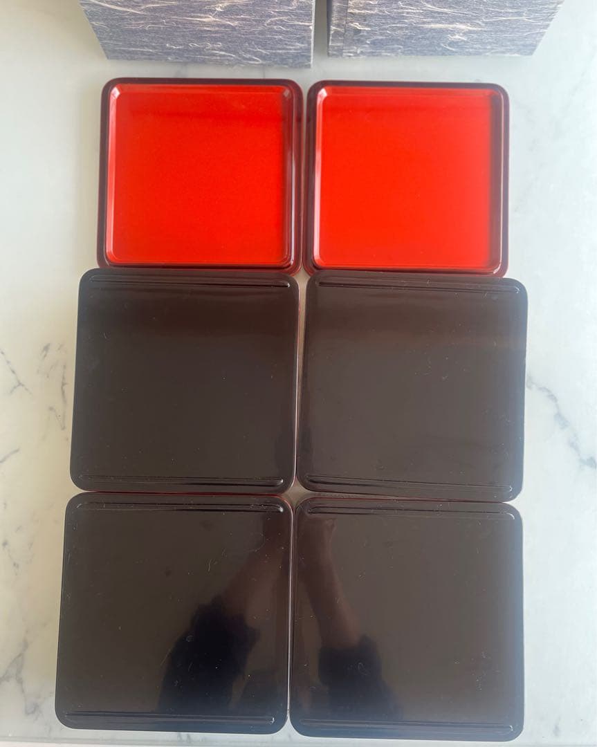 輪島塗　金箔花柄4段重箱 木箱付き