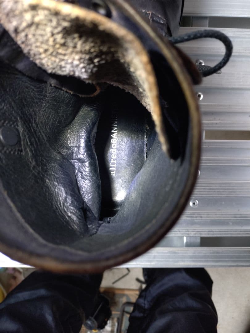 アルフレッドバニスター　ミリタリーブーツ 黒色