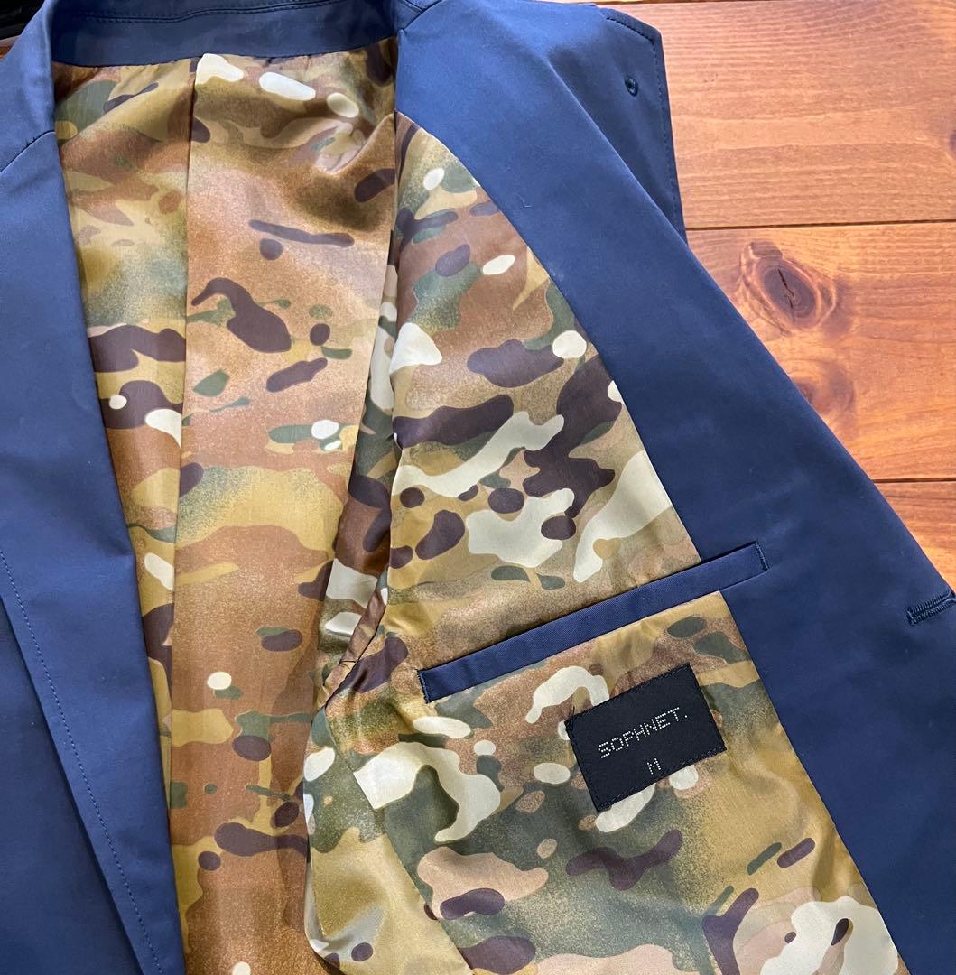 ソフネット SOPHNET. セットアップ　裏地迷彩 ストレッチ M 紺