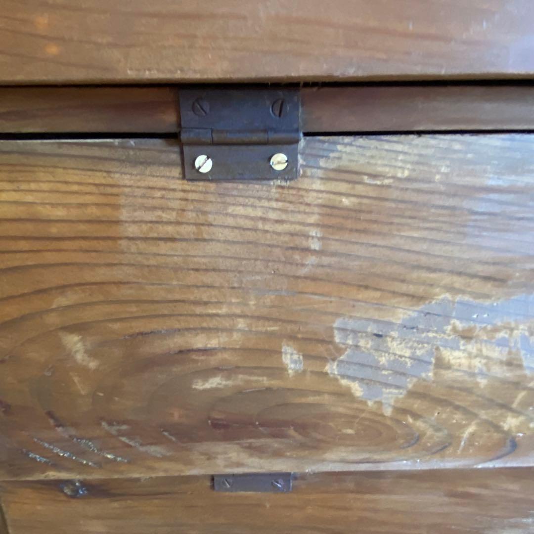 アンティーク パタパタ棚 無垢材 チェスト 古道具 y119