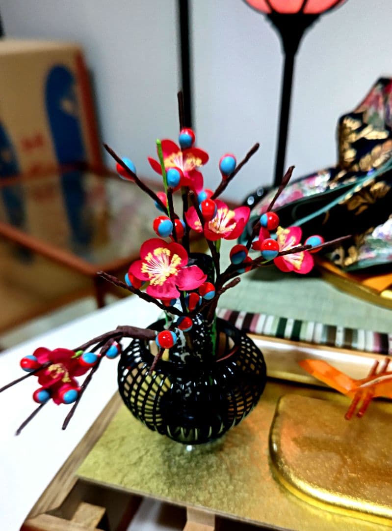 人形のはなふさ　雛人形　コンパクト　ケース飾り　新王飾り　三五新王