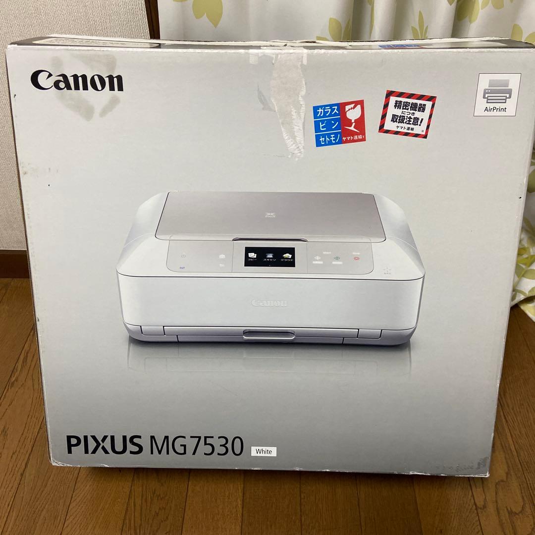 CanonプリンターMG7530白色 印刷総数1301-1350 中古動作美品