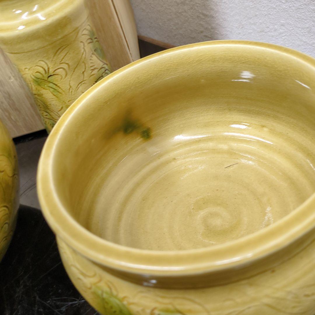 皆具　黄瀬戸　在銘　茶道具　陶器　セット　お点前　美品　木箱