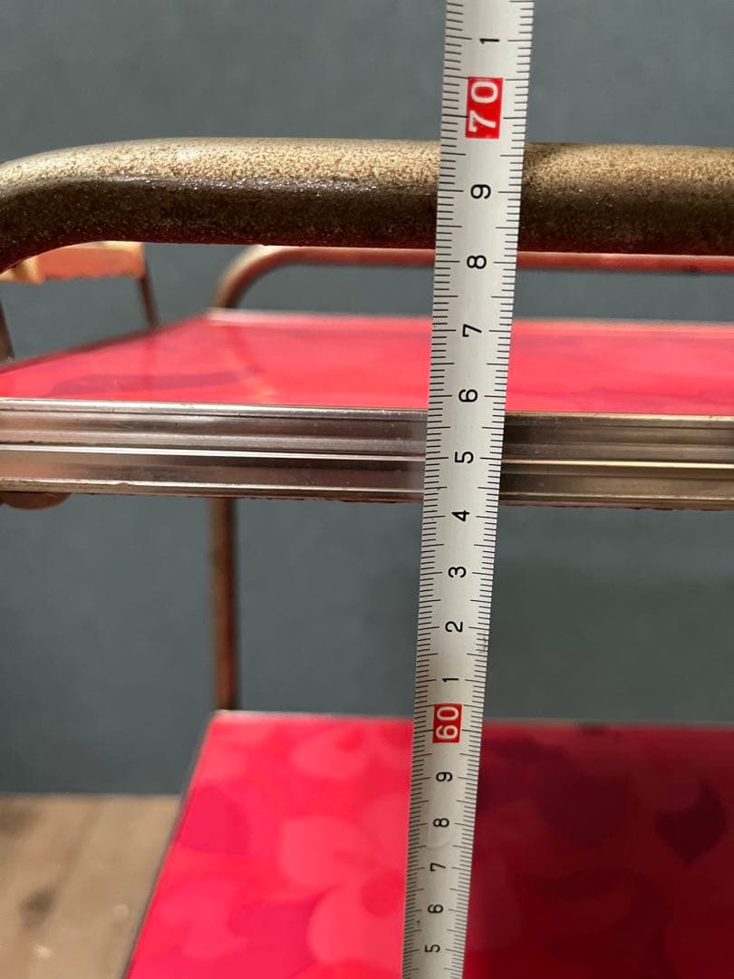 キッチンワゴン 昭和レトロ レトロポップ 当時物 インテリア 花柄