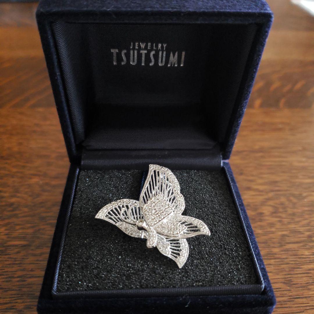 ジュエリーツツミ　蝶　ブローチ