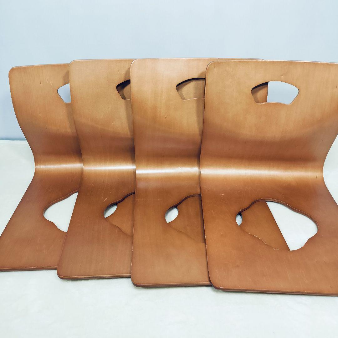 和風 木製座椅子 4脚セット 曲木 旅館仕様 ナチュラル　セット販売