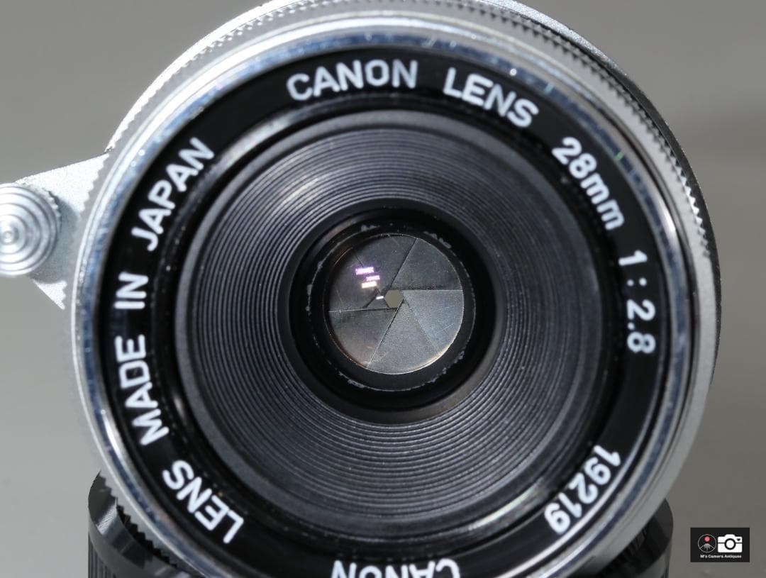 希少美品Canon 28mm F/2.8 ライカＬマウントレンズ、ファインダー付