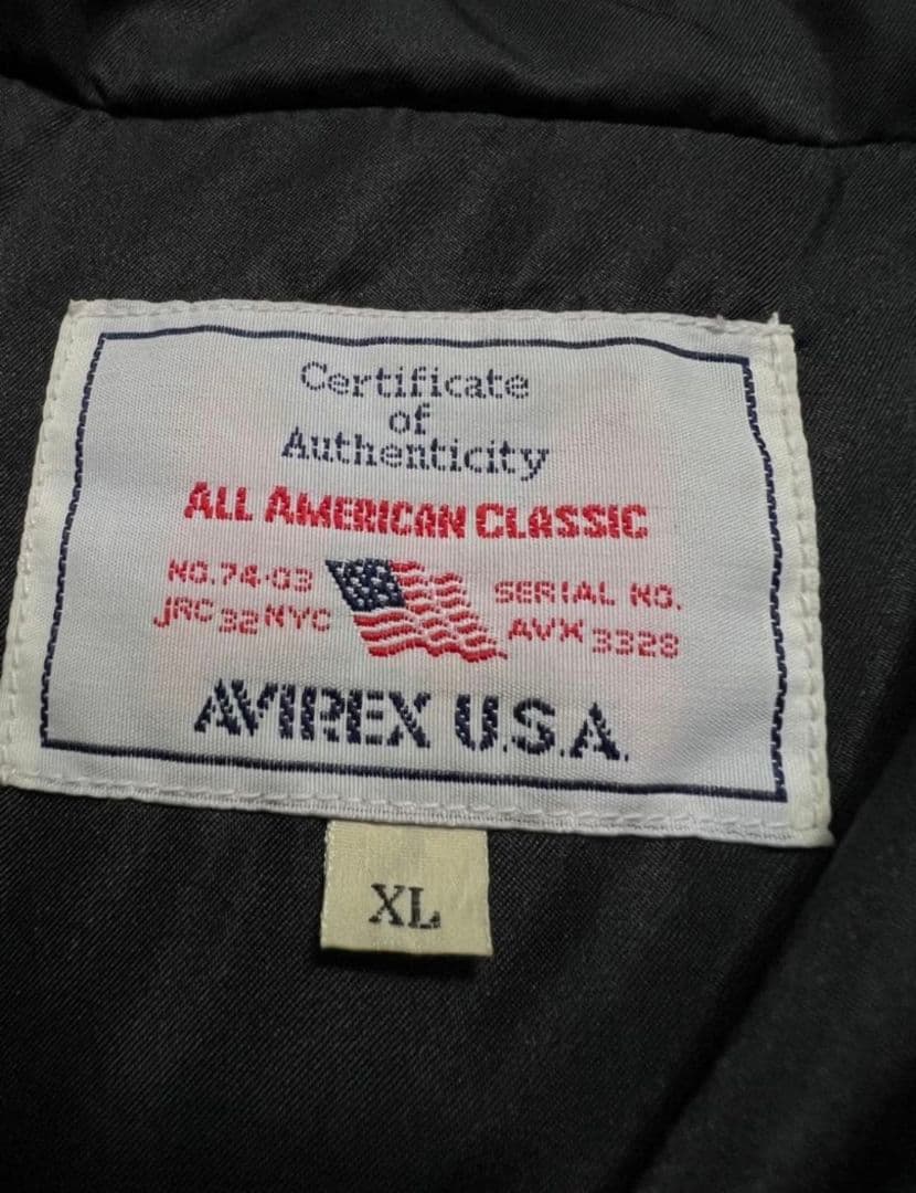 00s AVIREX N-2B型 ミリタリー フライトジャケット Y2K