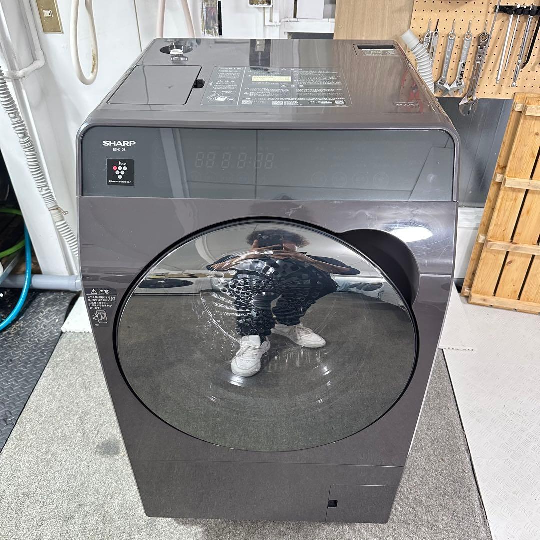 乾燥未使用　SHARP ES-K10B-TL 2023年製 ドラム式洗濯機