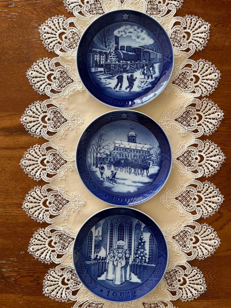 お値下げ【希少1995年含む】☆ ロイヤルコペンハーゲン　イヤープレート12枚☆