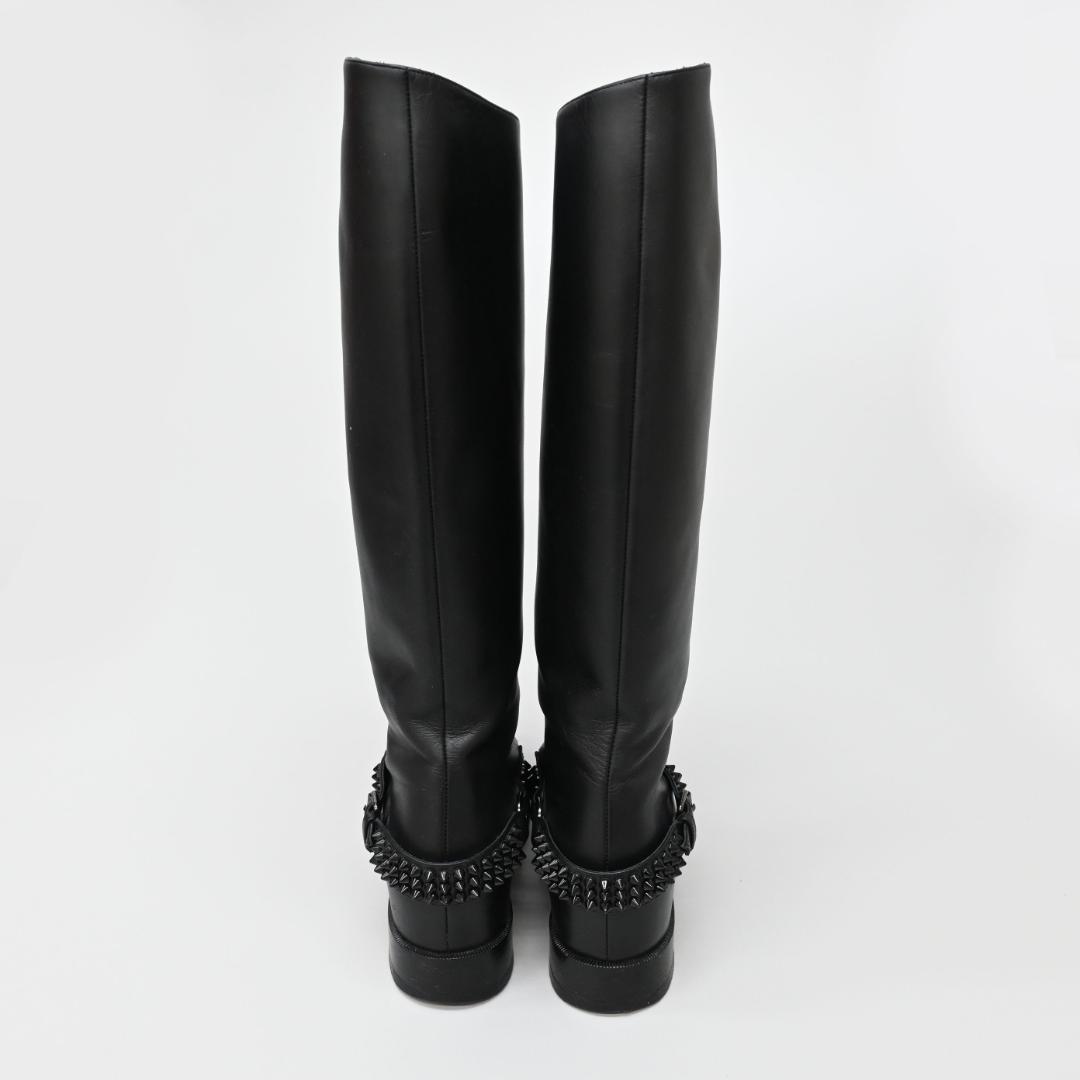 ■ □ 47365★冬 クリスチャンルブタン ロングブーツ スパイク スタッズ