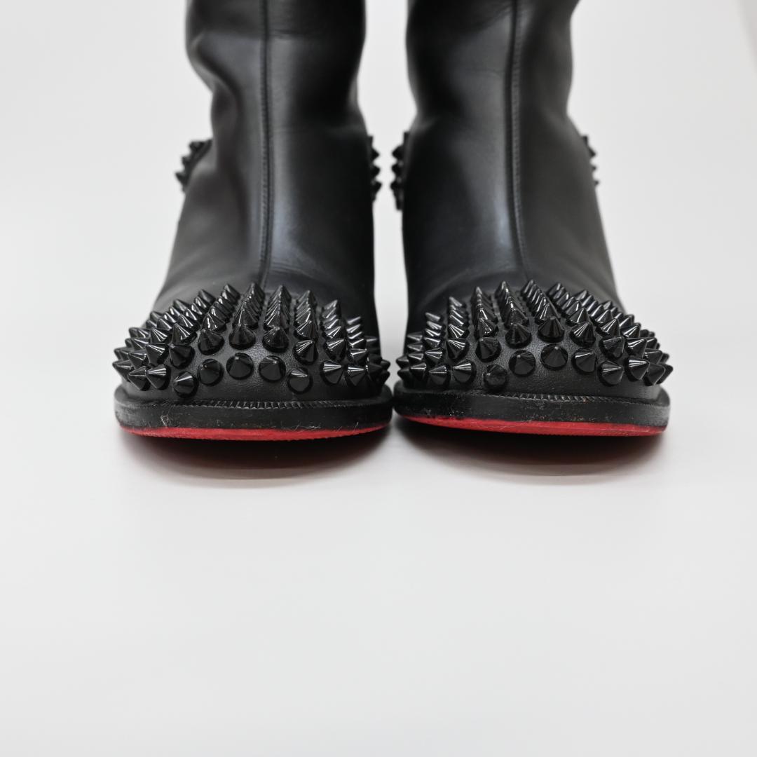 ■ □ 47365★冬 クリスチャンルブタン ロングブーツ スパイク スタッズ