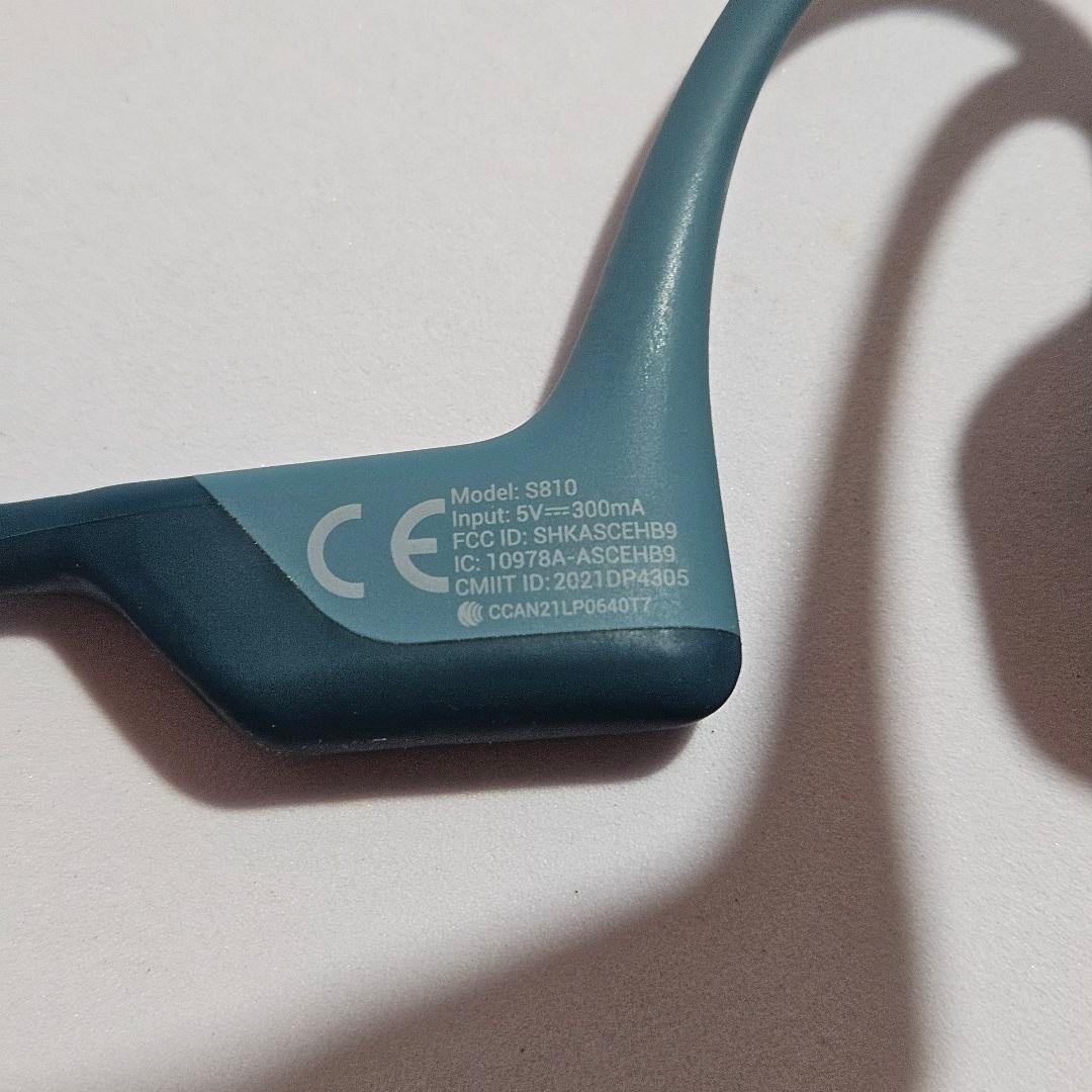 Shokz OpenRun S810 ブルー 骨伝導イヤホン 動作確認済