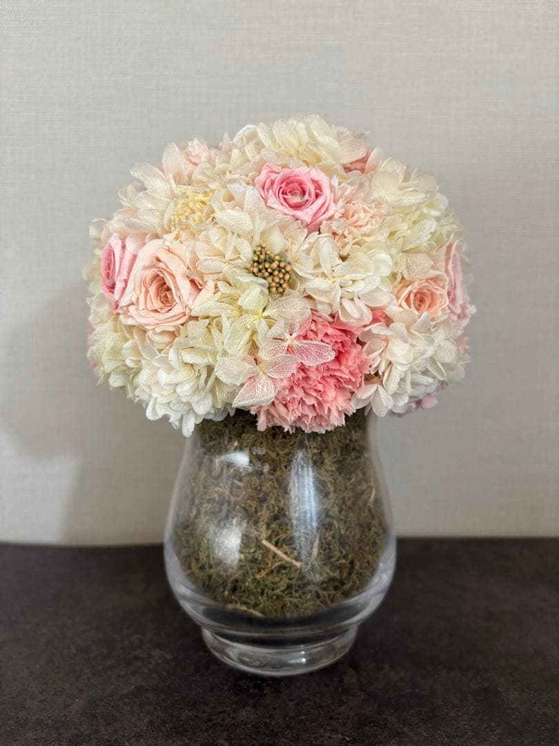 ニコライバーグマン　プリザーブドフラワー　ドーム型　高さ約24cm