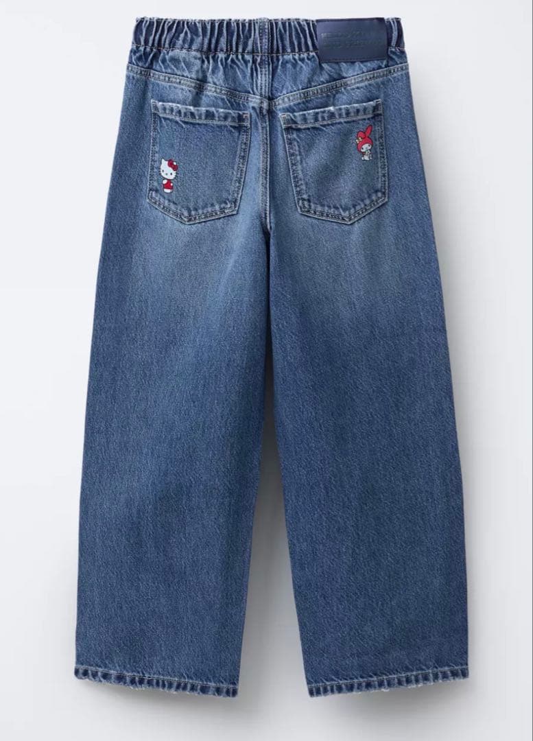 新品　ZARA バレルジーンズ ハローキティ