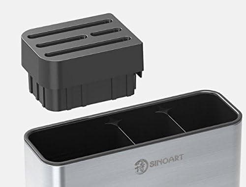 多機能ステンレス包丁スタンド キッチンツール収納可能 耐久性 高級感