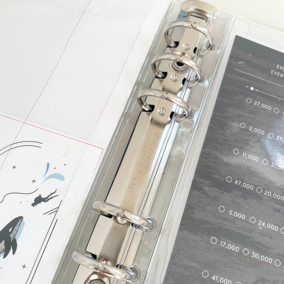 生産中止品　韓国　貯金　バインダー　カバー　A5 pvc 海