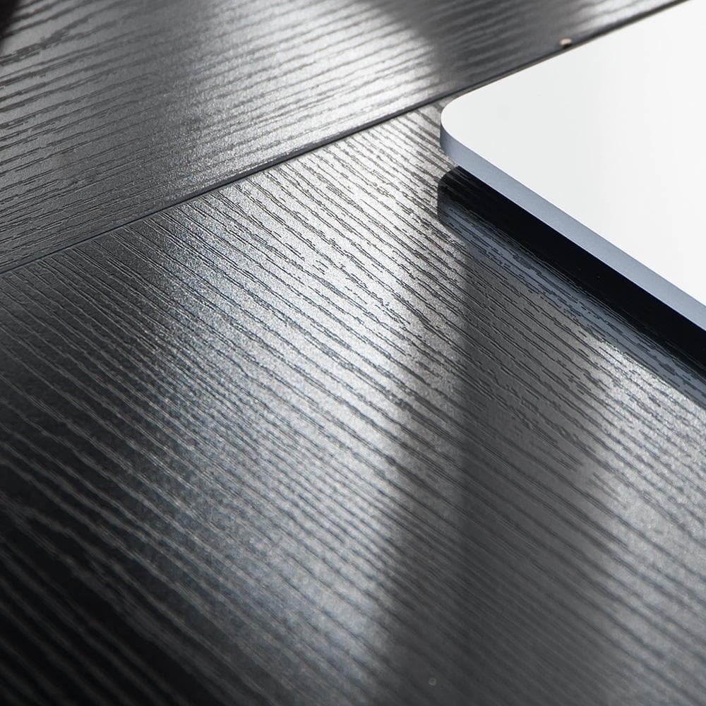 【新品】ブラック パソコンデスク ラック付き 木製 学習デスク