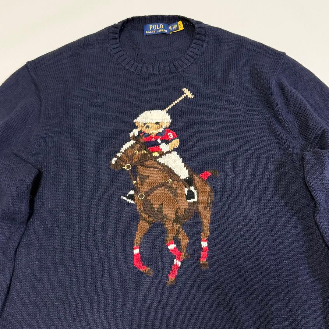 ポロラルフローレン 30周年記念 ポロベア ニット セーター ネイビー XL