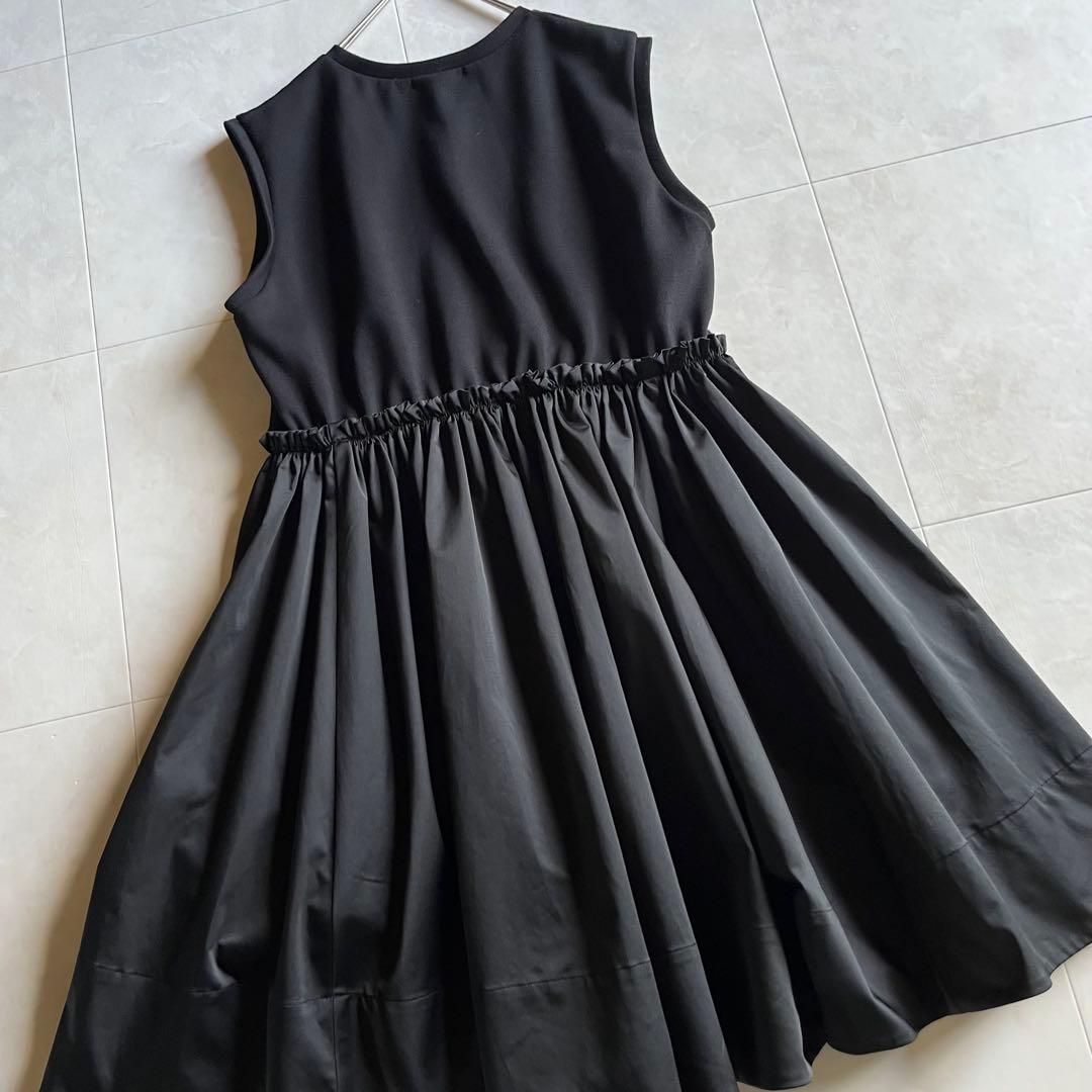 美品✨LE PHIL リモンタナイロンツイルティアードワンピース ブラック F