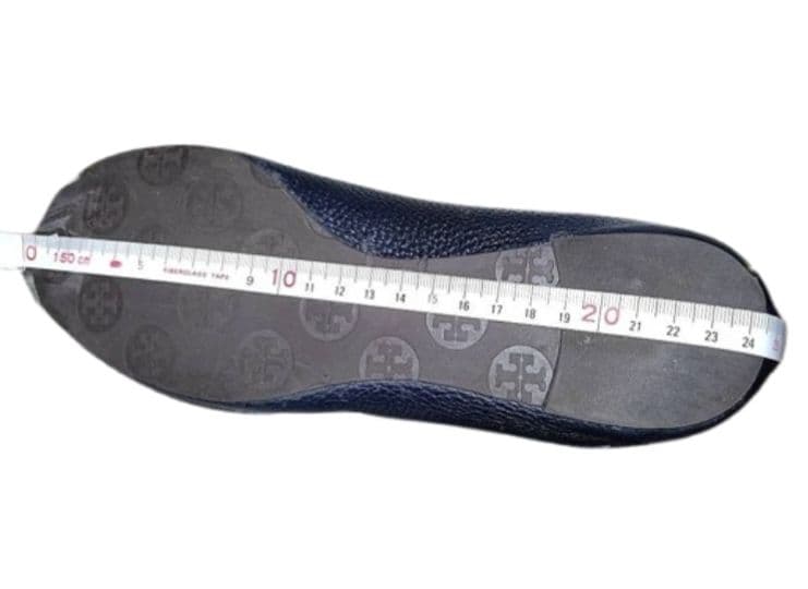 TORY BURCH 黒 ミニー トラベル バレエ レザー