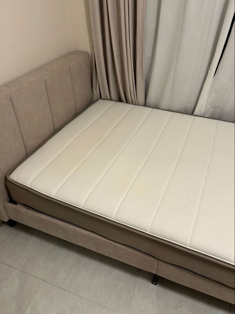 LOWYA ファブリックベッドフレーム Nスリープマットレス　セミダブル　セット