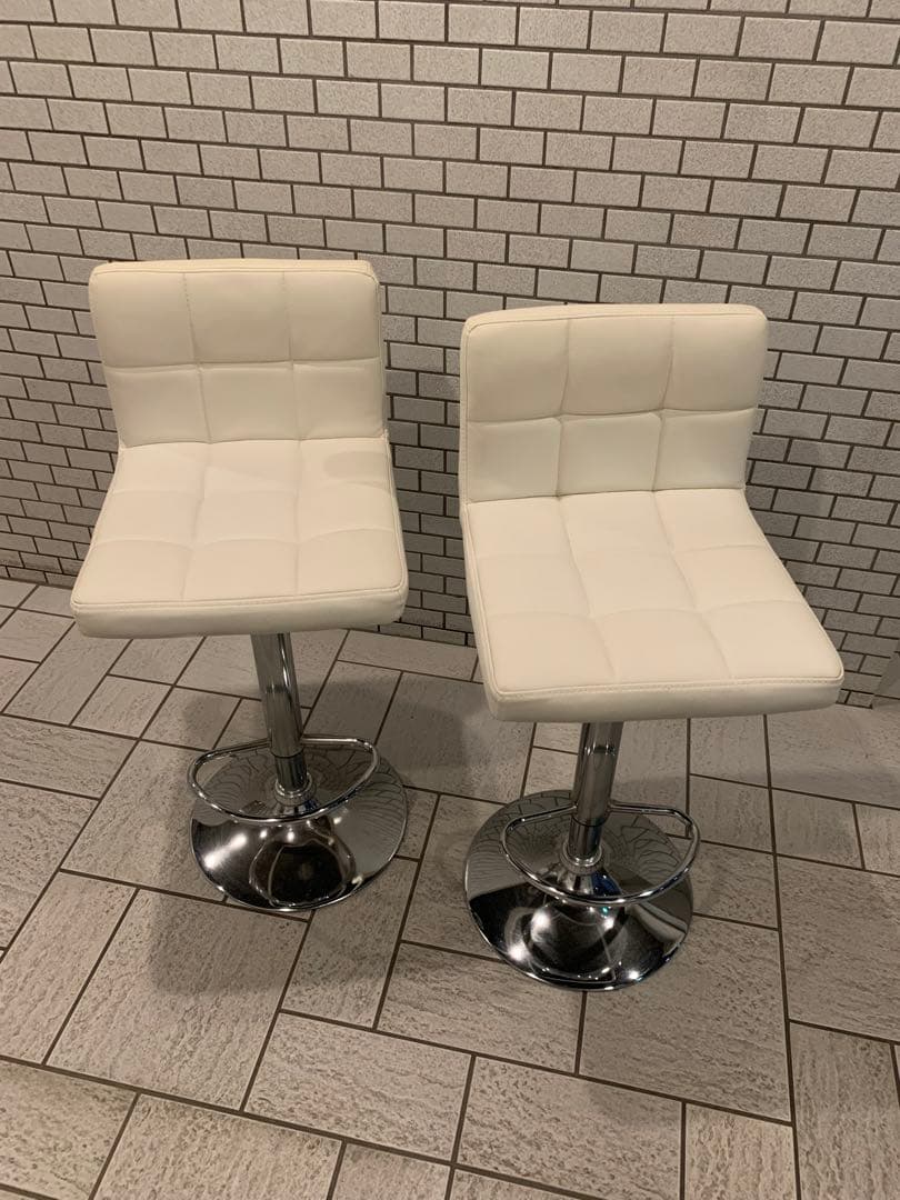 2脚セットカウンターチェア ホワイト
