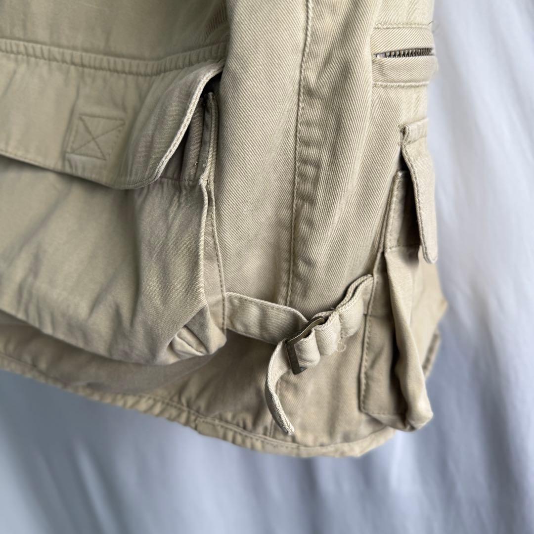 90s OLD GAP コットン サファリ ベスト M ベージュ