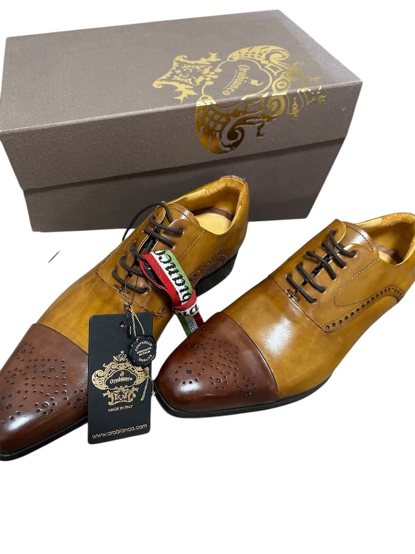 本革メダリオンキャップトゥアキリコ