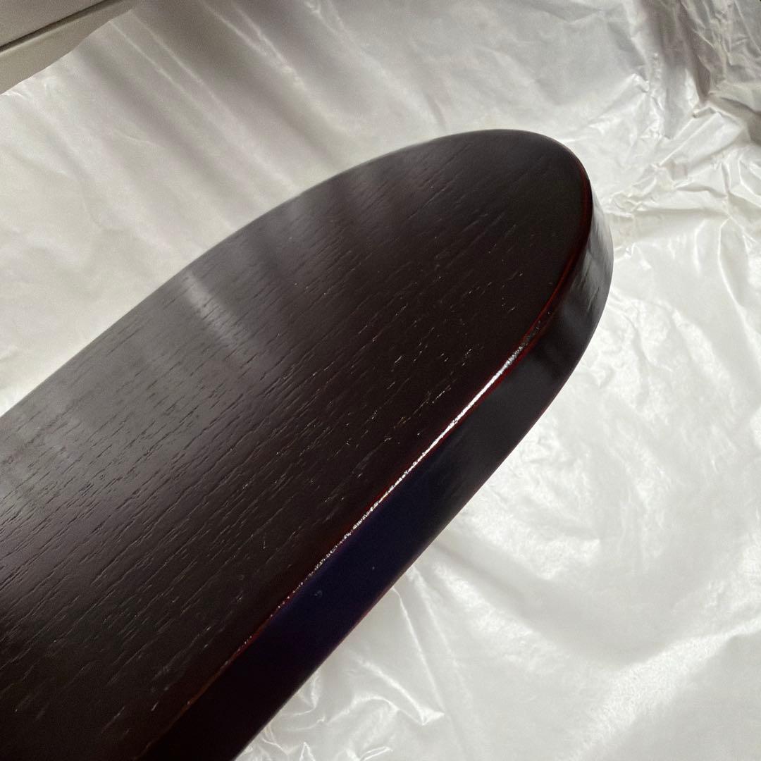 （まとめ買い希望）漆塗りダークブラウン楕円形盆