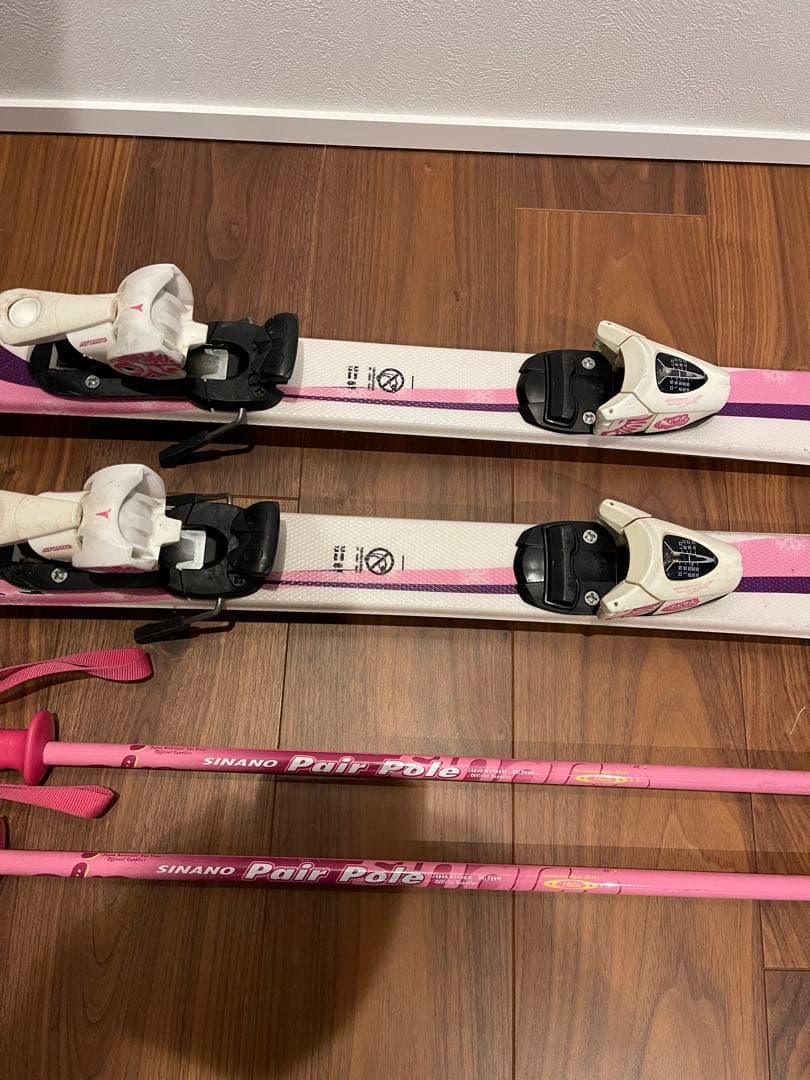 ATOMIC アトミック ジュニア スキー板 130cm ストックセット ピンク