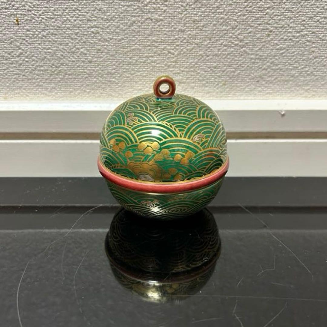 翠嵐　青交趾鈴香合　茶道具懐石茶箱鵬雲斎坐忘斎淡々斎即中斎七事式而妙斎水指棗茶碗