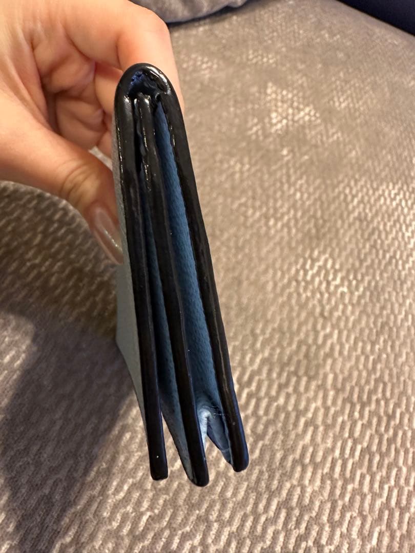 Valextra ライトブルー レザーカードケース