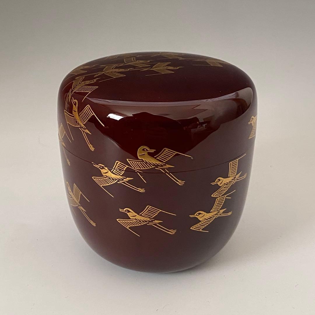 ◆輪島塗 大棗 千鳥 平野桂山 茶道具 美品